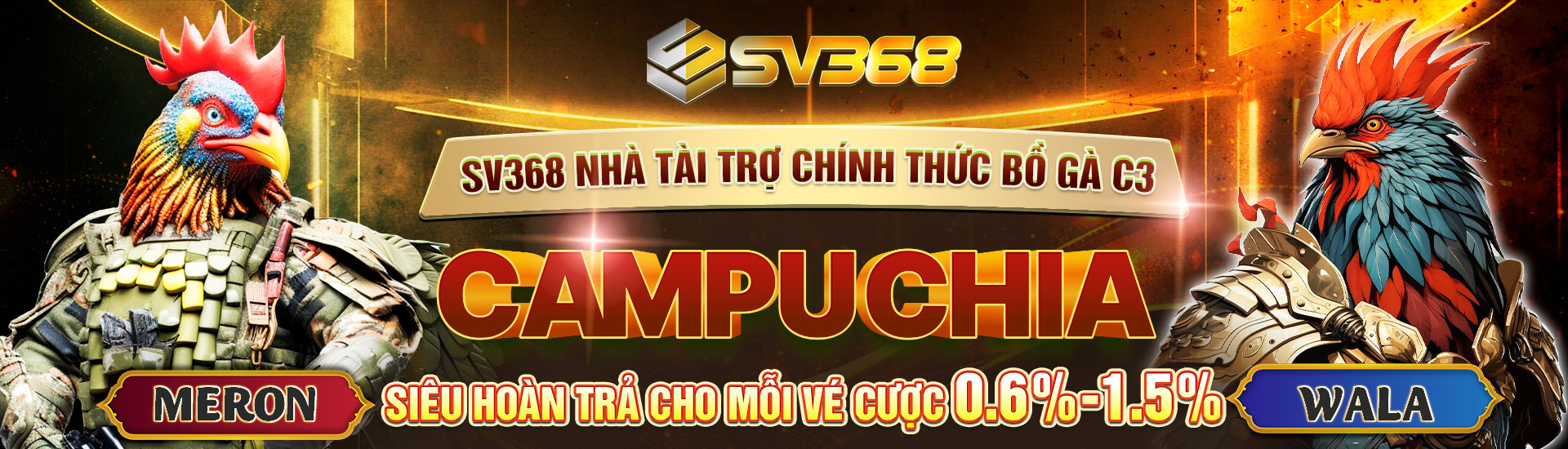 SV368 là nhà cái đá gà trực tiếp Thomo được thành lập từ năm 2012